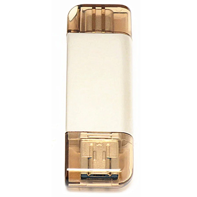 Light Gold HOT-USB Android type-C мобильный телефон ноутбук Универсальный TF/SD многофункциональный три-в-одном кард-ридер цинковый сплав - Цвет: Light Gold