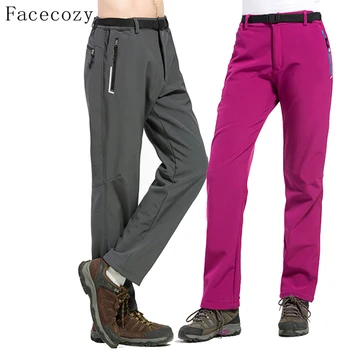 

Facecozy Women&Men Winter Outdoor Softshell Pants Couples Autumn Windproof Climbing Sports Trouser