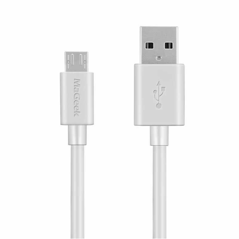 MaGeek 0,3 м/1 фут короткий микро USB кабель Быстрая Зарядка Кабели для мобильных телефонов для банка питания samsung huawei Xiaomi - Цвет: Белый