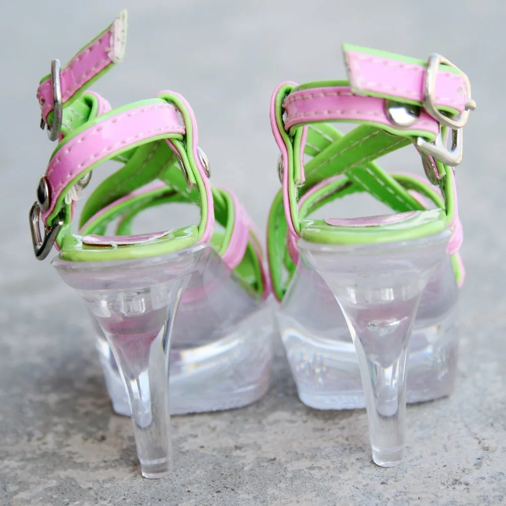 [Wamami] 52 # розовый и зеленый 1/3 SD BJD Dollfie высокий каблук Синтетическая кожа Shoes 7.5cm|bjd
