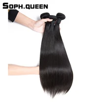 Soph queen Malaysian Straight 3 Bundles Virgin Hair Natural Color Human Hair Extension Unprocessed