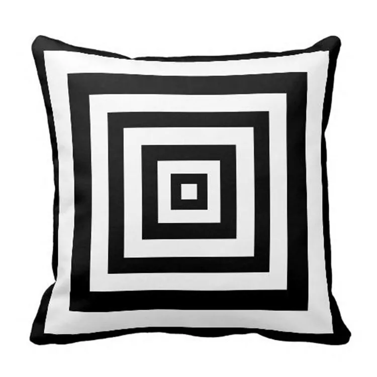 

Fashionable Black and White Squares Pattern Throw Pillow Case Cushion Covers decorative pillows with Zipper seat cushion