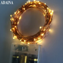 3 5 10M Battery Operated String LED Lights Copper Wire String Bulbs Outdoor Waterproof Fairy Light