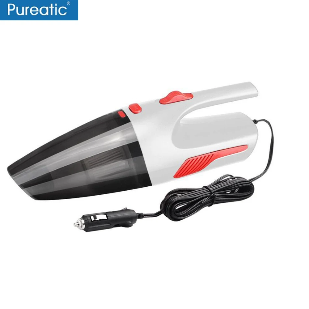 Pureatic Car Dust Vacuum Cleaner Handheld 120W High Power Suction Wet Dry Dual-Use Cleaning Tool Interior Accessories | Бытовая техника