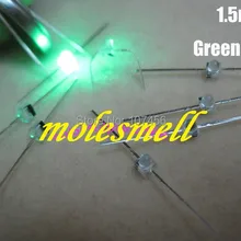 1000 шт. 1,5 мм Мини зеленый водный яркий светодиодный Светодиодный s сделано в Тайване
