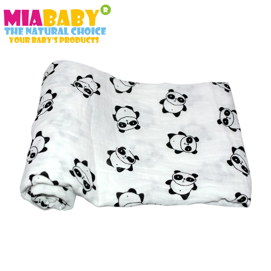 Miababy (9 шт./лот) 100% хлопок муслин ребенка пеленать, супер мягкие, пеленать новорожденного. Качество как Aden + Anais пеленать