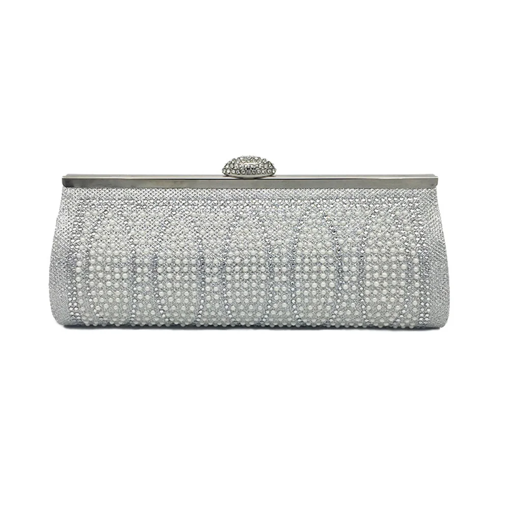 Womens Pleated Satin Diamond Crystal Fashion Clutch Evening Bag Wedding Bridal Clutch Purse With Rhinestones Red