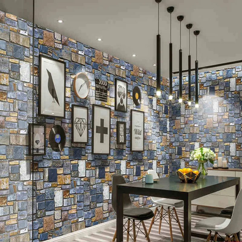 Modern 3D Brick Wallpapers Self Adhesive Vinyl Roll Wall Murals Rolling