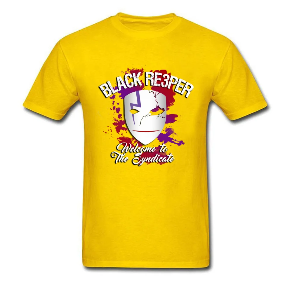 Round Neck Welcome to the Syndicate 100% Cotton Men Top T-shirts Design Short Sleeve Tops T Shirt On Sale Street Tee Shirts Welcome to the Syndicate yellow