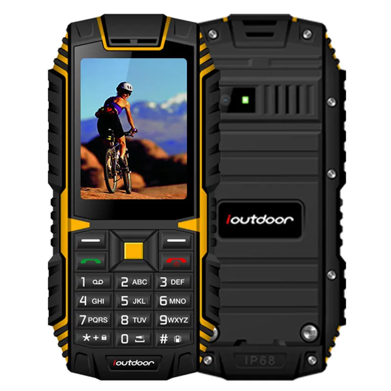 IP68 Водонепроницаемый пылезащитный ударопрочный мобильный телефон 2,4 ''2 г 128 м + 32 м 2MP сзади Камера Bluetooth 3,0 сотовый телефон P054