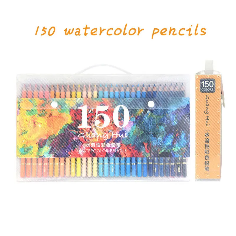 150 Pastel Pencils Soft Watercolor Pencils Wood Coloured Pencils Set