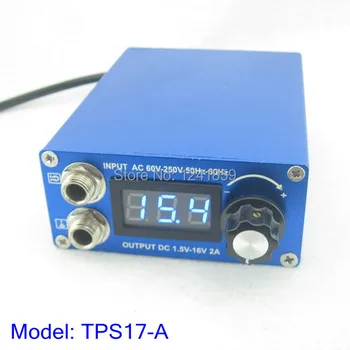 

Blue Digital Mini LCD Display Tattoo Power Supply Aluminum Alloy Tattoo Power Supply TPS17-A