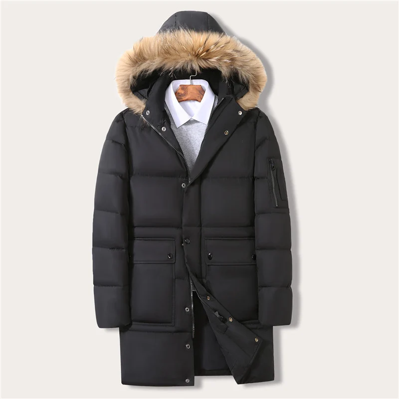 New brand winter jacket men 90% white duck down jacket hooded parkas mens down jacket thickening outerwear jackets coat 1 (1)