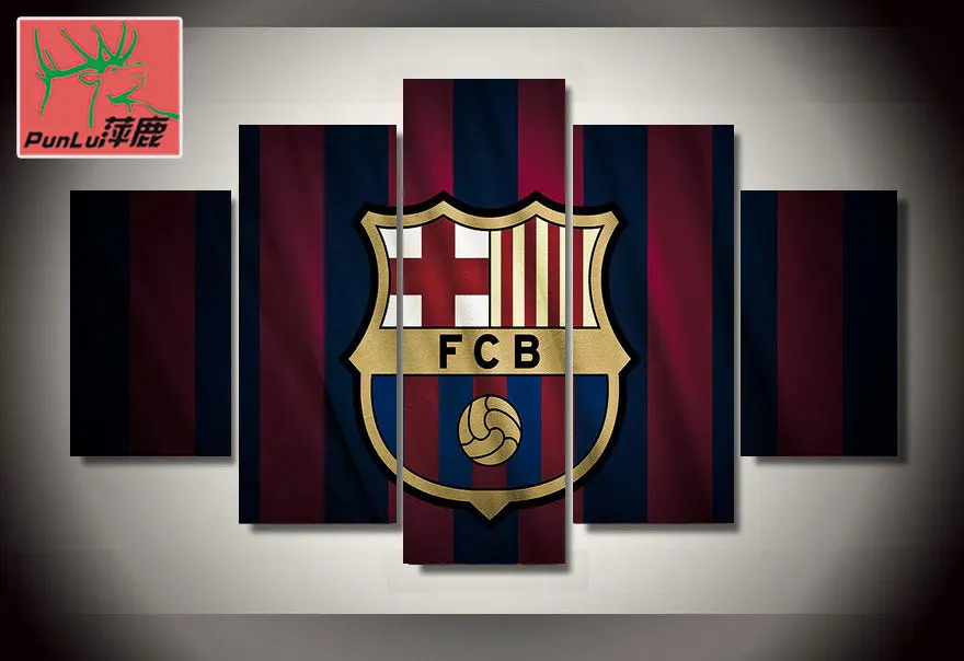 

5p Sets The Barcelona F C Football Modern Home Wall Decor Canvas Picture Art HD Print Painting On Canvas For Living Room gg306