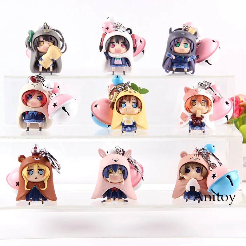 

School Idol Project Keychain Nico Yazawa Kotori Eli Maki Sonoda Umi Honoka Hanayo Nozomi Maki Love Live Action Figure Girls Toys