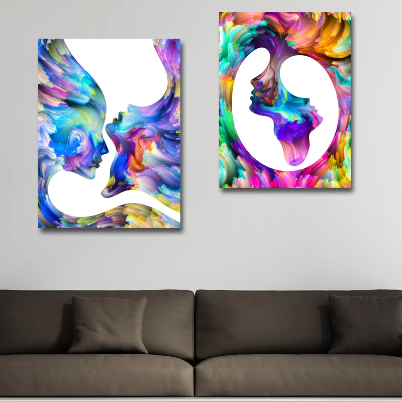 

Canvas Prints Painting Modern Abstract Colorful Abstract Wall Art Poster And Prints Pictures Home Decor For Living Room No Frame