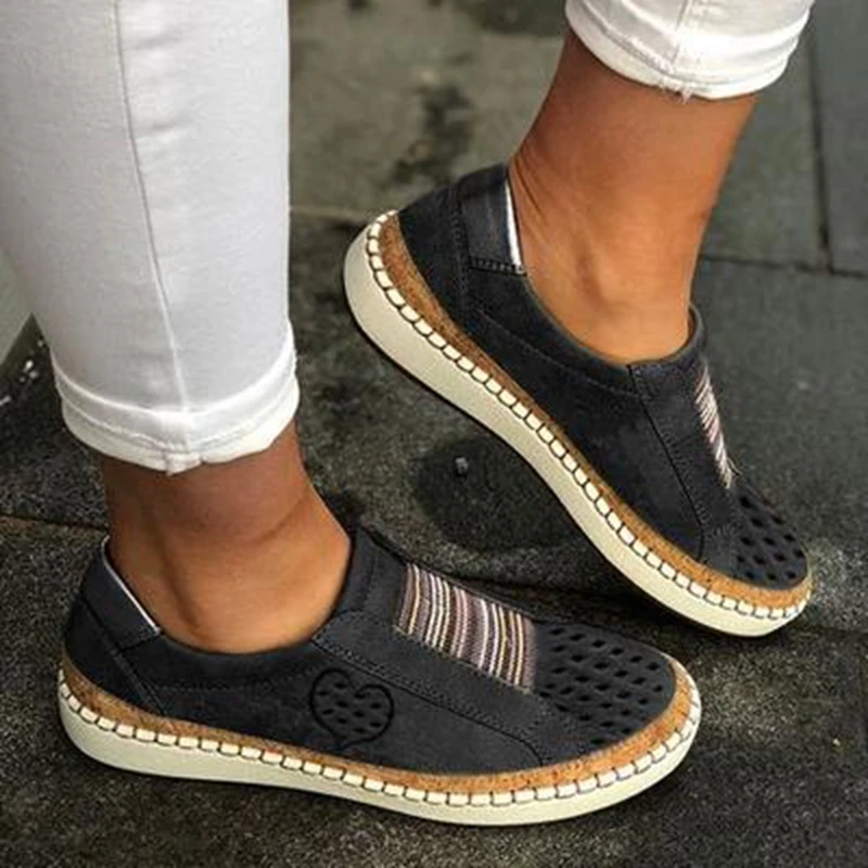 White Women Shoes Flats Casual Shoes Fashion Mesh Women Sneakers Platform Flats Breathable Dropship Wholesale