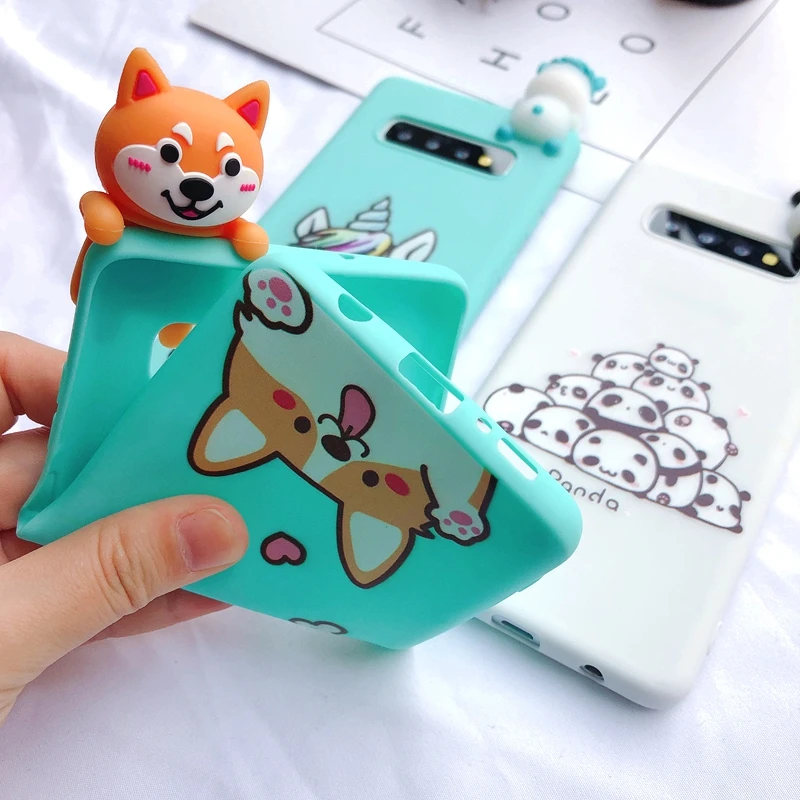 S8 S9 S10 плюс чехол Etui samsung Galaxy S10 S10E чехол 3D Kawaii силиконовый чехол для Coque samsung S8 S9 S10 плюс S7 Edge чехол