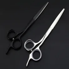Alta calidad profesional Japón 440c 5.5 y 6 y 6.5 pulgadas del pelo tijeras salón Cúter peluquero peluquería tijeras