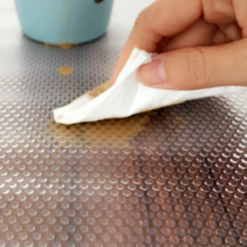 

EVA transparent Non-Adhesive Cupboard Cabinet Shelf Drawer Liner Non-Slip Mat Teardrop-shaped 120*45cm/125*60cm