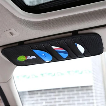 

LOEN 1PC Car Sun Visor Card Case CD Storage Bag Holder Black For BMW 0 Toyota Chevrolet Hyundai Honda Kia