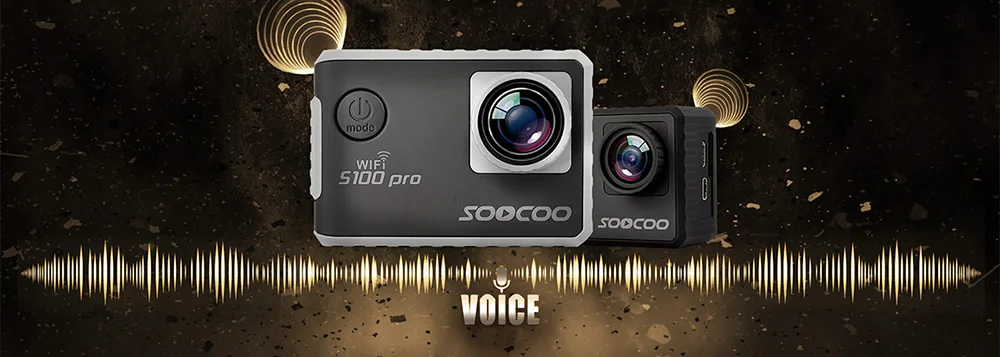 ES RU местная: SOOCOO S100 Pro Voice Control wifi 4K Экшн-камера 2,0 сенсорный экран с гироскопом и пультом дистанционного управления 20MP s100pro