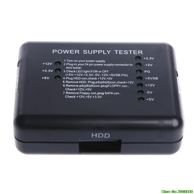 1 قطعة جديد أسود PC 20 24 دبوس ATX PSU SATA HD امدادات الطاقة فاحص