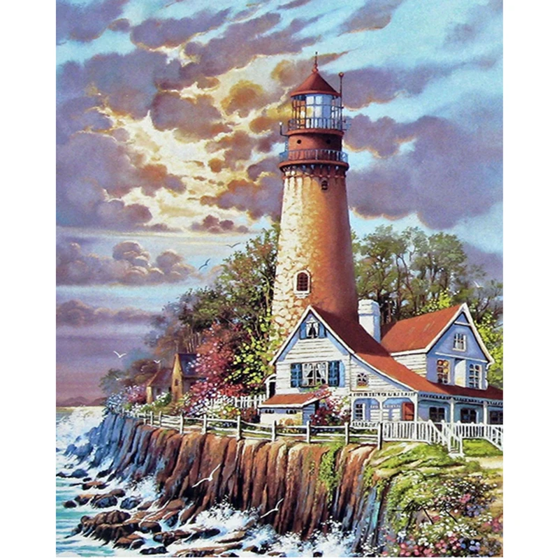 DIY Diamond Embroidery Scenic Full Square Crystal Room Decor