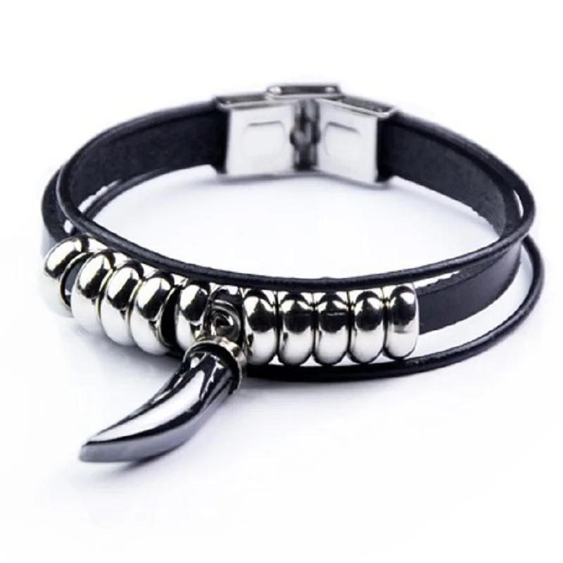 Мужской винтажный браслет из натуральной кожи|bracelet wholesaler|jewelry europeanbracelet bluetooth |