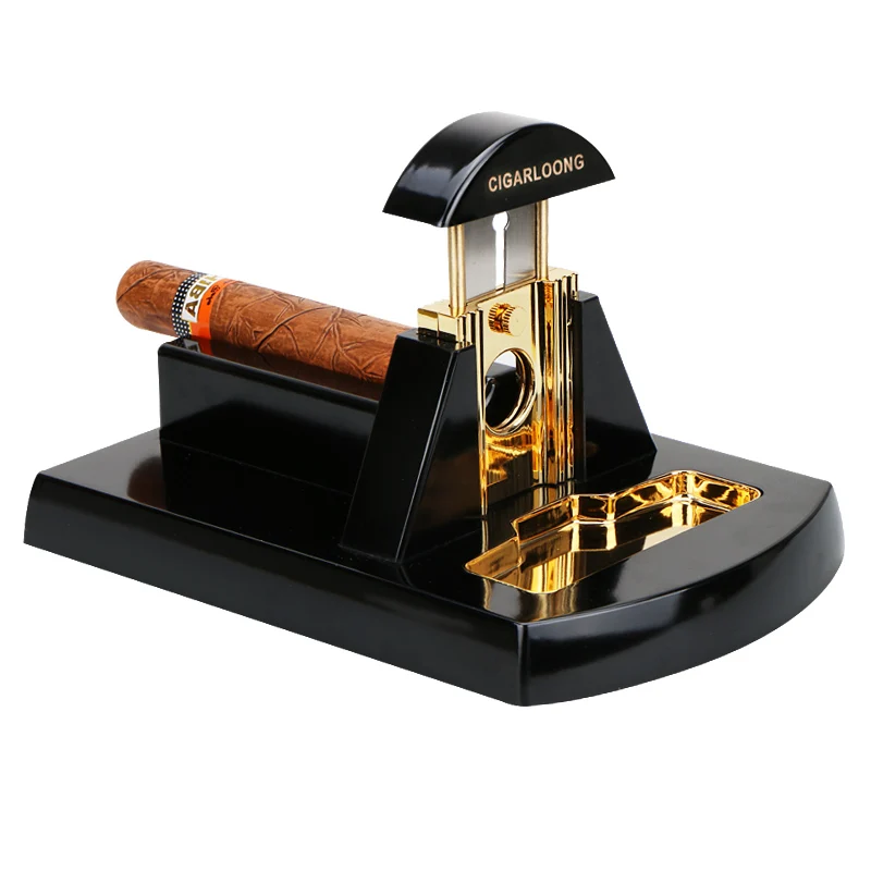 

CIGARLOONG cigar cutter metal stainless desktop cigar scissors thicker large guillotine cigar cutter CH-1031