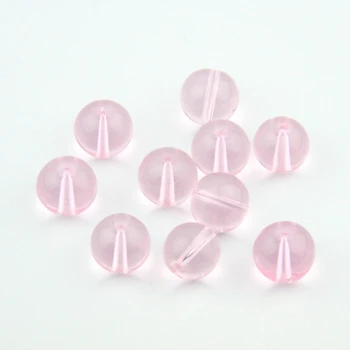 

4-10mm Pink Birthday Party Crystal Glass Suncatcher Crystal Round Smooth Ball Beads For Marriage Wedding Decoration DIY