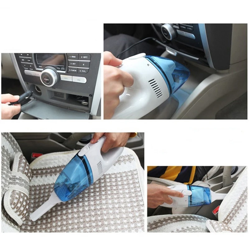VicTsing Portable Super 12V 120W Vehicle Car Handheld Vacuum Dirt Cleaner Wet & Dry Blue and White Car Vacuum Cleaner 12V        (7)