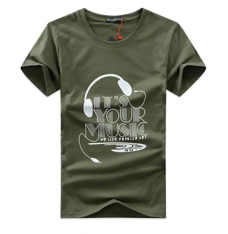 

SWENEARO Men Clothing T-Shirt Short Sleeve Your Music Brand Printed High Quality Casual Cotton Plus SizeS- 5XL Tee Shirt Men's