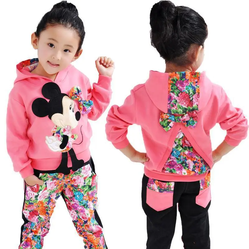 Retail 1 Set Children Clothes set Full Sleeve Autumn-Winter Warm Kids Fashion Casual Sport Style Girls Suit | Мать и ребенок