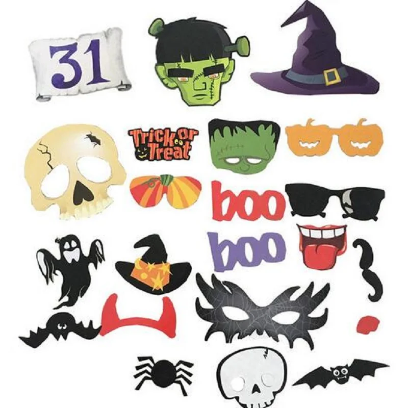 Wedding Photo Accessories Photo Booth Props Funny Horror Paper Beard