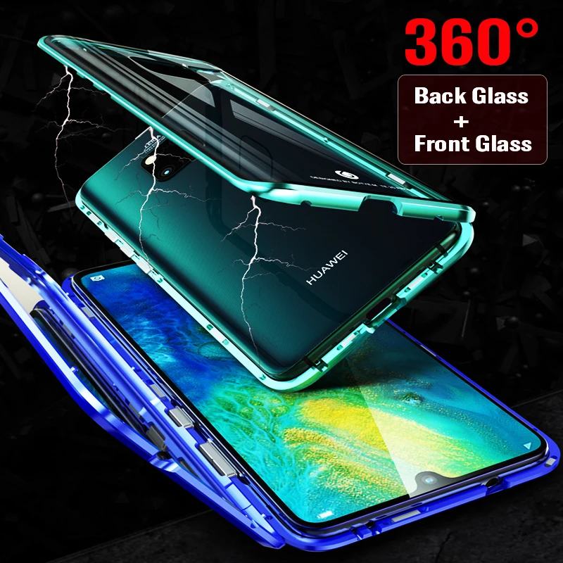 

360 Full Protection Case For Huawei Mate 20 Pro Case Cover P30 Pro Cases Cover Magnetic Case Metal Bumber For Huawei P30Pro P 30