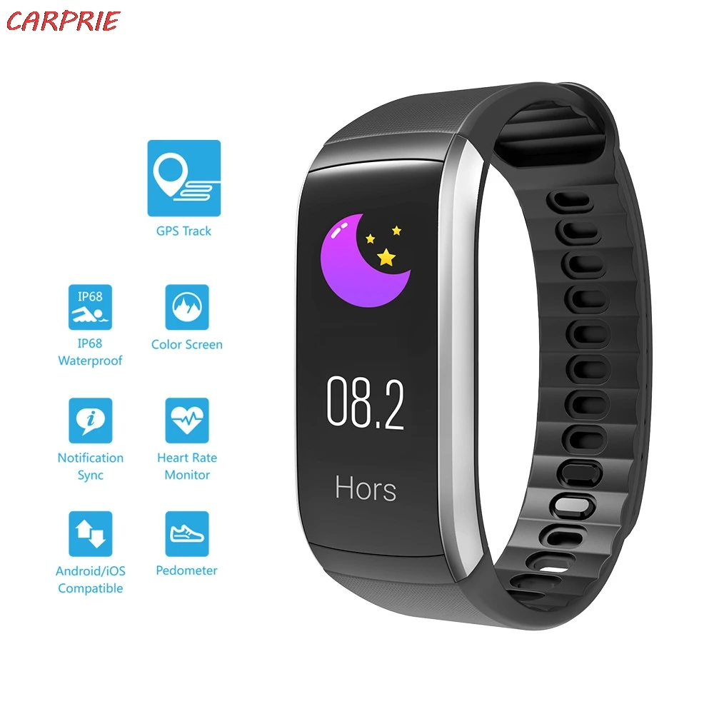 

CARPRIE KR02 GPS Tracker Wireless IP67 Smart Watch Sleep Monitor Bracelet Band for Apple Android Z30422