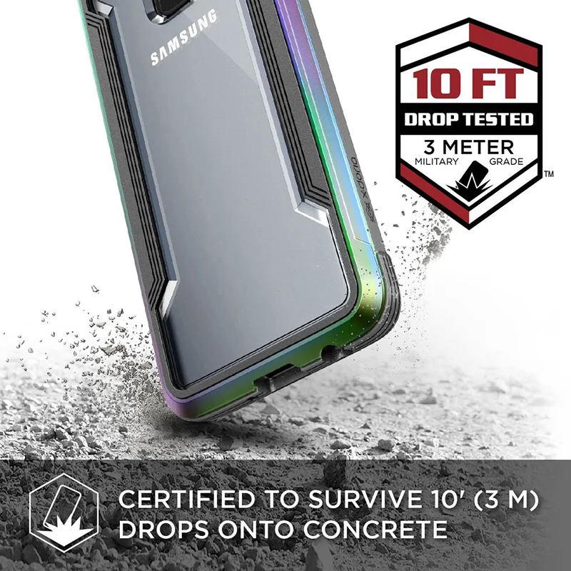 X Doria Щит чехол для телефона samsung Galaxy S9 S9Plus с защитной оболочкой алюминиевые