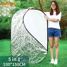 Godox-Reflector de fotografía Oval, luz plegable portátil 5 en 1, para estudio, 39x59 pulgadas, 100x150cm