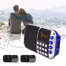 Portable FM font b Radio b font HiFi Stereo Speaker Music Player Support Micro SD TF
