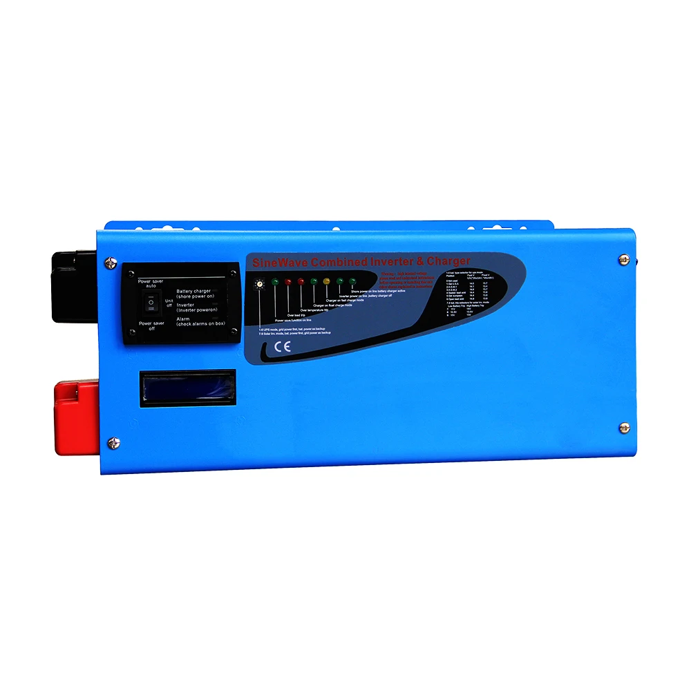 

24v 230vac Power Inverter Pure Sine Wave 2000w Toroidal Transformer Off Grid Solar Inverter with LED Built in Battery Charger