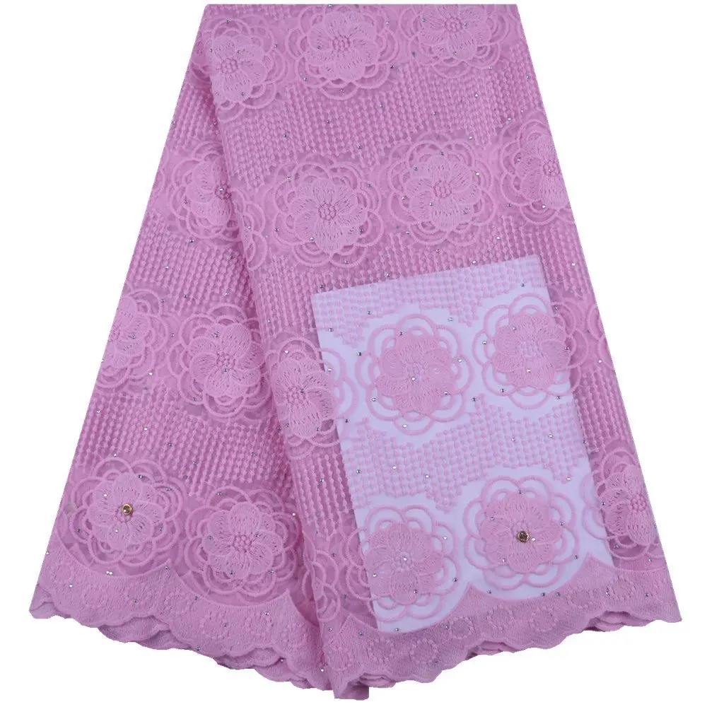 Детский розовый Африканский тюль, кружевная ткань,, высокое качество, французская сетка, бисерное кружево, нигерийское кружево с вышивкой для девочек, одежда S1420 - Цвет: As Picture11