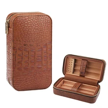 COHIBA Portable Humidor Cigar Box Cedar Wood Leather Cigar Case Travel Cigar Accessories with Humidor Humidifier валентин лакодин и cigar hall band 2019 02 08t20 30