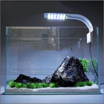 Super Slim LED Aquarium Light Lighting plants Grow Light 5W/10W/15W Aquatic Plant Lighting Waterproof Clip-on Lamp For Fish Tank