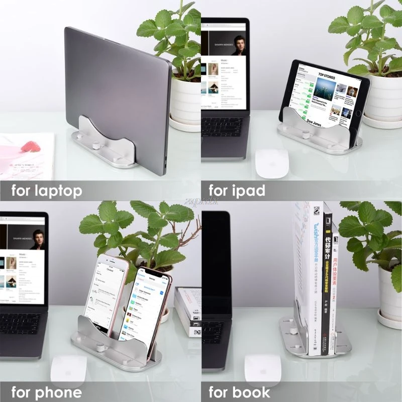 Вертикальная подставка для ноутбука, регулируемый настольный компактный держатель для ноутбука Macbook Air/Pro Surface Pro, стол для смартфона