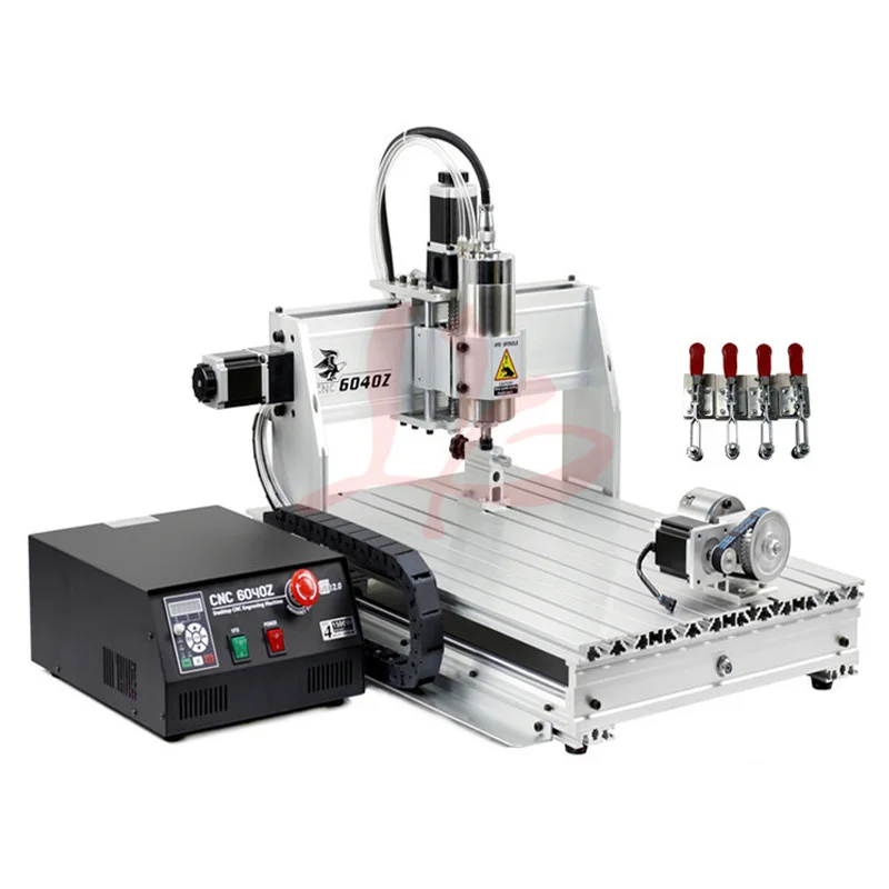 Free Shipping 4 Axis USB Milling Machine CNC 6040 Mach3 manual Router with 1500W VFD spindle and auto-checking tool port | Инструменты