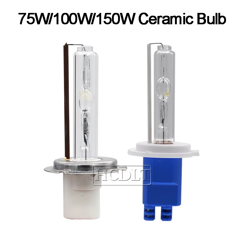 HCDLT High Power 12V 75W 6000K Xenon H7 H1 H3 H11 8000K HB3 HB4 D2H HID Bulb 3000K 4300K 5000K 100W 150W Car Light Headlamp Bulb (1)