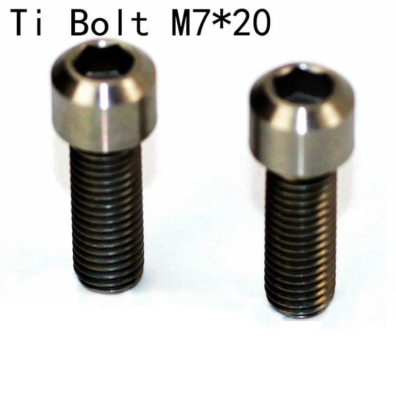 

5g/pcs Ultralight Titanium Ti Bolt M7 20 M7*20 M7x20 Screw Lightweight For Birdy Head Tube For Brompton Handlebar Screw