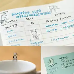 6 Простыни Детские Kawaii корейский прекрасный подчиненных медведя маленький мир мультфильм Стикеры милые животные дневник diy-деко Наклейки