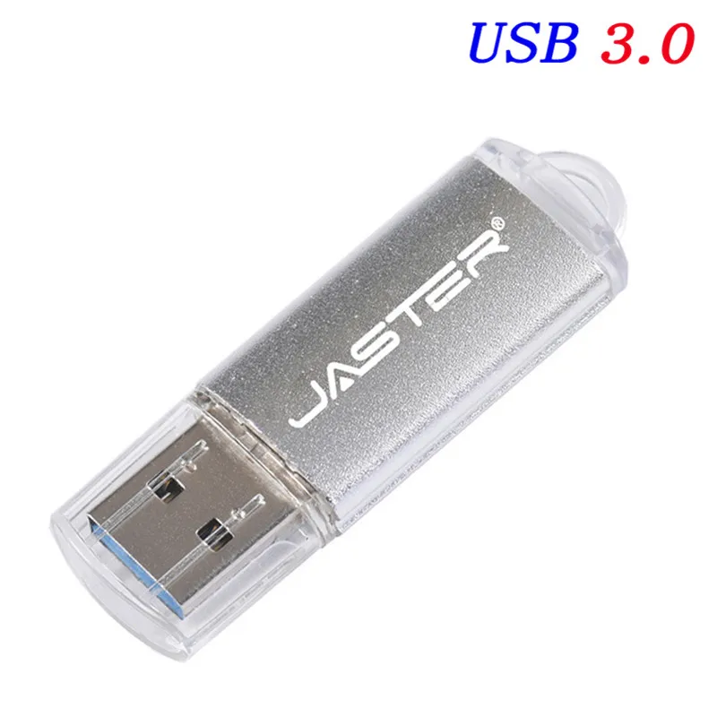 JASTER USB 3,0 металлический USB флеш-накопитель карта памяти, Флеш накопитель 4 ГБ/8 ГБ/16 ГБ/32 ГБ/64 Гб металлический USB флеш-накопитель для ПК с логотипом на заказ - Цвет: Silver